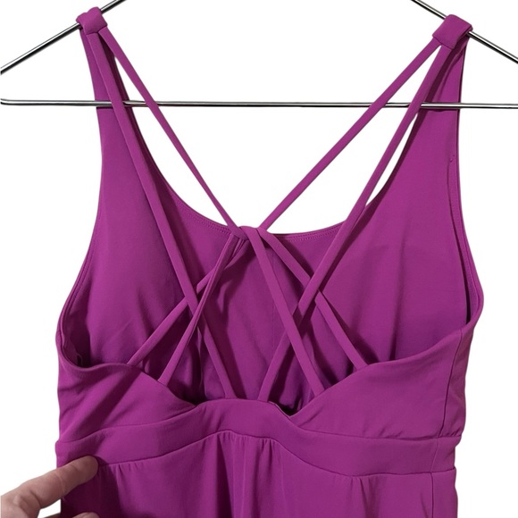 Soma 24/7 raspberry pink stappy back sports dress built in bra shorts activewear - Picture 6 of 11